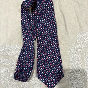 NWT Vineyard Vines Kids Tie - Navy with Red and White Pattern